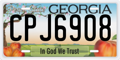 GA license plate CPJ6908