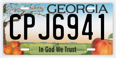 GA license plate CPJ6941