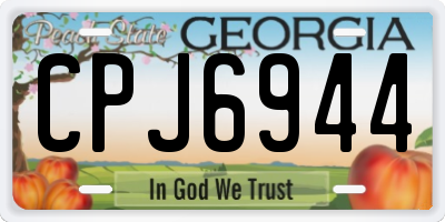 GA license plate CPJ6944