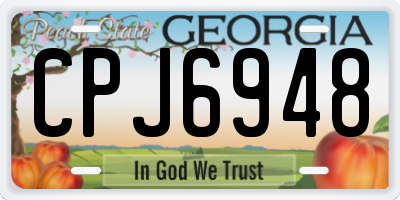 GA license plate CPJ6948