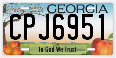 GA license plate CPJ6951