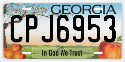 GA license plate CPJ6953