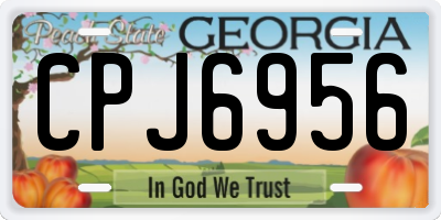 GA license plate CPJ6956