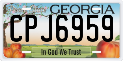 GA license plate CPJ6959