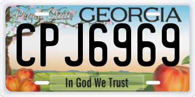 GA license plate CPJ6969