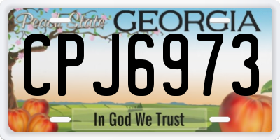 GA license plate CPJ6973