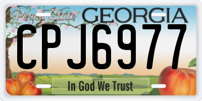 GA license plate CPJ6977