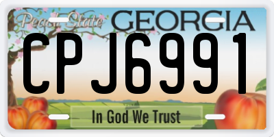 GA license plate CPJ6991