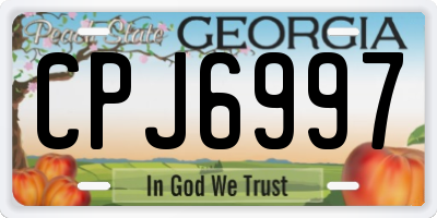 GA license plate CPJ6997