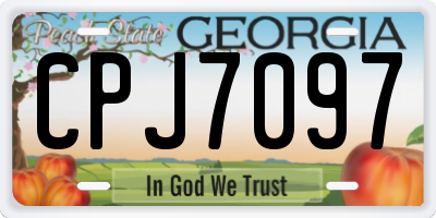 GA license plate CPJ7097