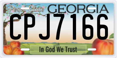 GA license plate CPJ7166