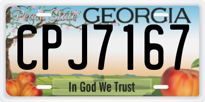 GA license plate CPJ7167