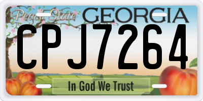 GA license plate CPJ7264