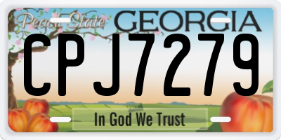 GA license plate CPJ7279