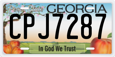 GA license plate CPJ7287