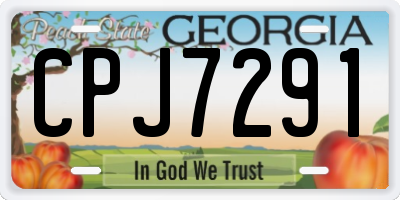 GA license plate CPJ7291