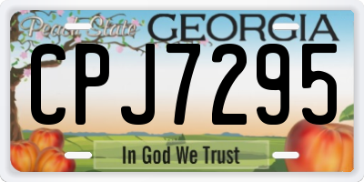 GA license plate CPJ7295