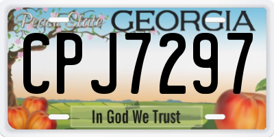 GA license plate CPJ7297