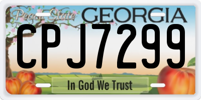 GA license plate CPJ7299