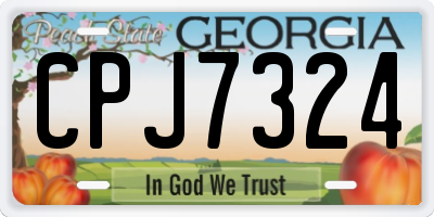 GA license plate CPJ7324