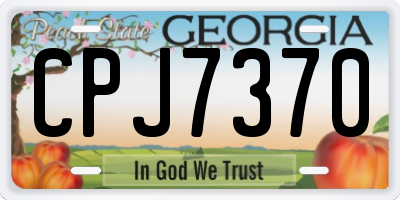 GA license plate CPJ7370