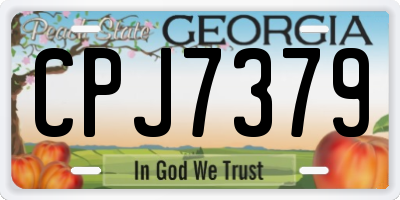GA license plate CPJ7379