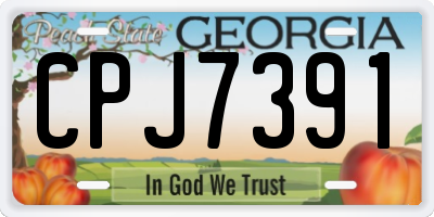 GA license plate CPJ7391