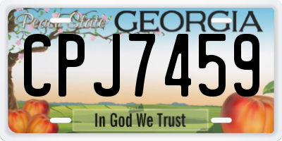 GA license plate CPJ7459