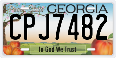 GA license plate CPJ7482