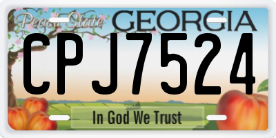 GA license plate CPJ7524