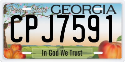 GA license plate CPJ7591