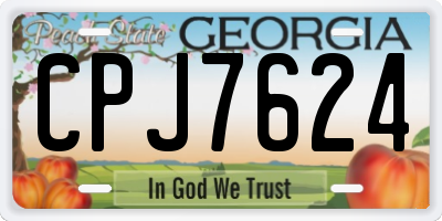 GA license plate CPJ7624