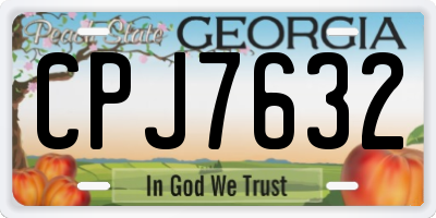 GA license plate CPJ7632