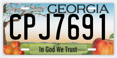 GA license plate CPJ7691