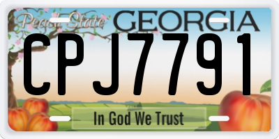 GA license plate CPJ7791
