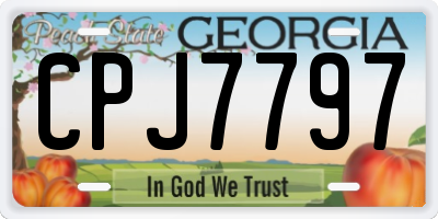 GA license plate CPJ7797