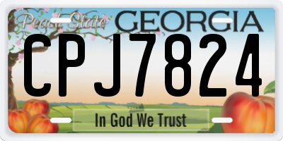 GA license plate CPJ7824