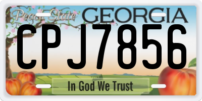 GA license plate CPJ7856