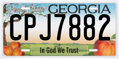 GA license plate CPJ7882
