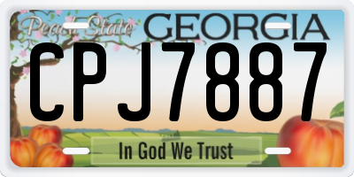 GA license plate CPJ7887