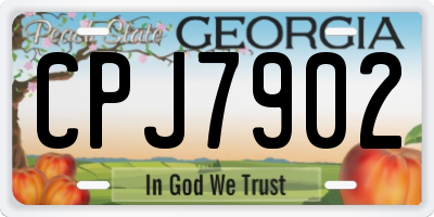 GA license plate CPJ7902