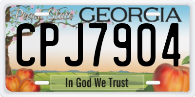 GA license plate CPJ7904