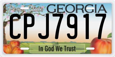 GA license plate CPJ7917