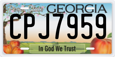 GA license plate CPJ7959