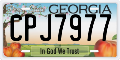 GA license plate CPJ7977