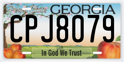 GA license plate CPJ8079