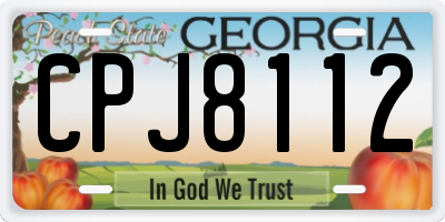 GA license plate CPJ8112