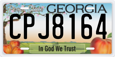 GA license plate CPJ8164