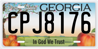GA license plate CPJ8176