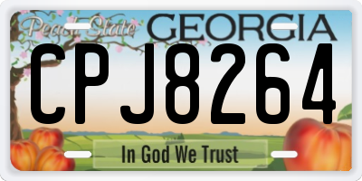 GA license plate CPJ8264